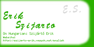 erik szijarto business card