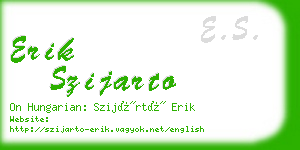 erik szijarto business card